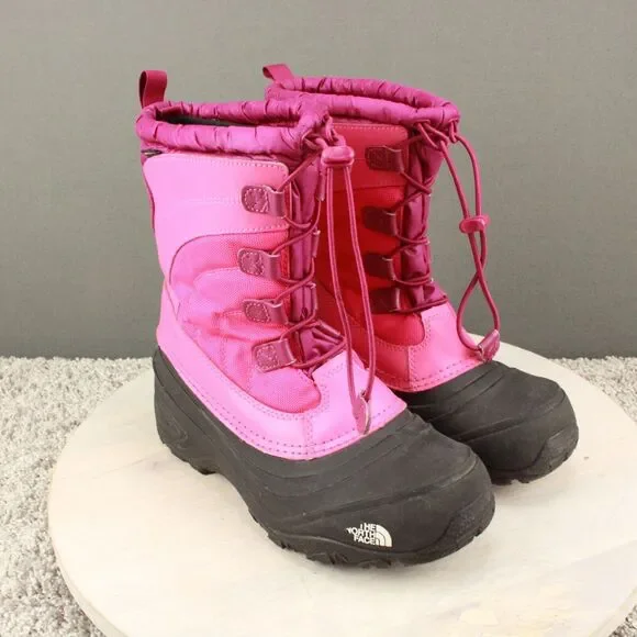 North Face Boots Kids 5 Pink Alpenglow Insulated Waterproof Winter Snow - Picture 2 of 12